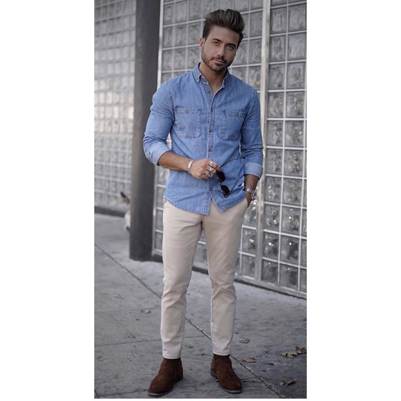 👯♀️Host Pick⚡️BP. x Alex Costa Denim Style Button Down Shirt - Picture 1 of 6